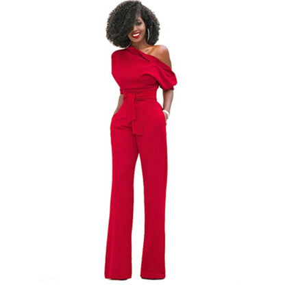 Isabella | Off-Shoulder-Jumpsuit mit weitem Bein
