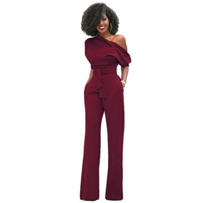 Isabella | Off-Shoulder-Jumpsuit mit weitem Bein