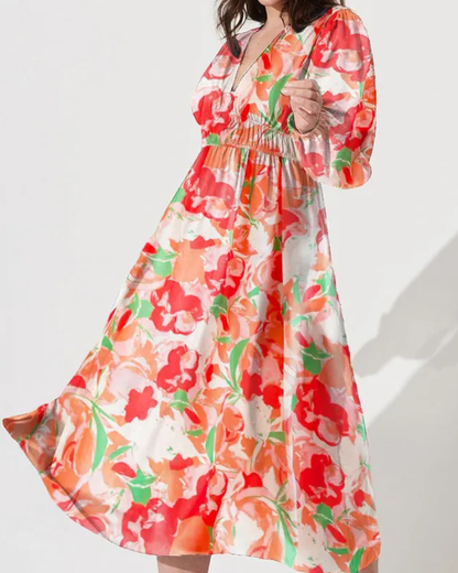 Celine | Damenkleid mit Blumenmuster