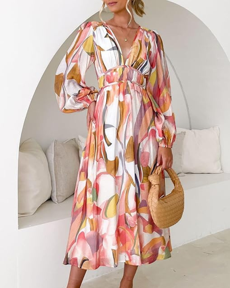 Celine | Damenkleid mit Blumenmuster