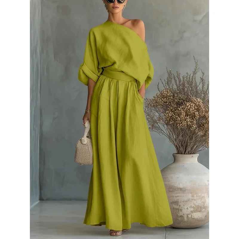 Jennifer | Elegantes und schulterfreies zweiteiliges Hosen-Set