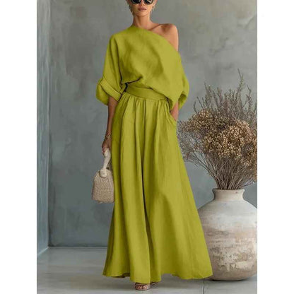 Jennifer | Elegantes und schulterfreies zweiteiliges Hosen-Set