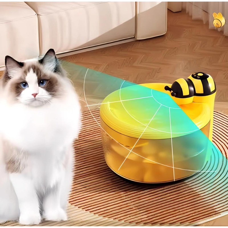 Paw Room™ Automatischer Wasserbrunnen im Bienen-Design
