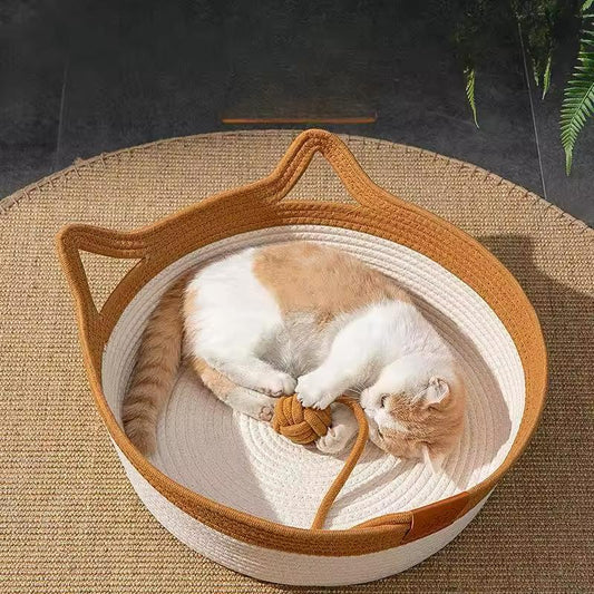 Paw Room™ Handgewebtes Katzenbett