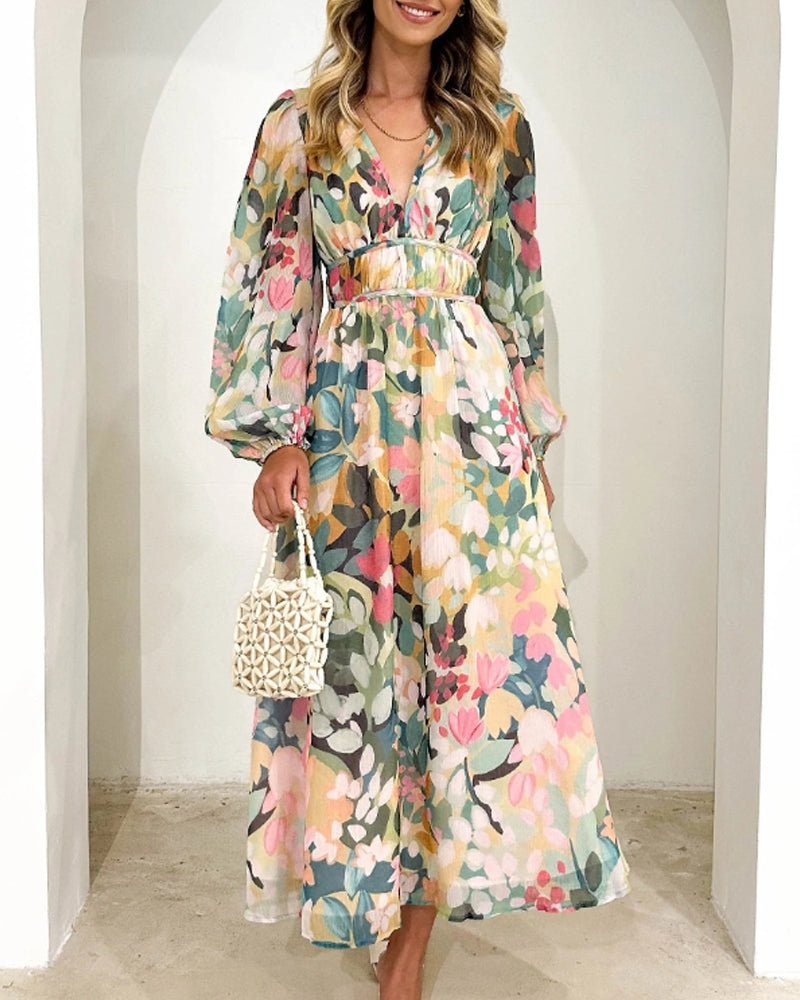 Celine | Damenkleid mit Blumenmuster