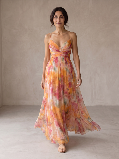 Giselle | Zauberhaftes Maxikleid mit Blumenmuster