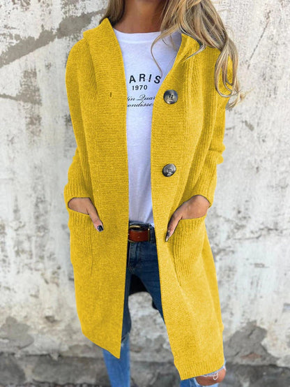 Ruby | Gemütlicher Longline-Cardigan mit Kapuze