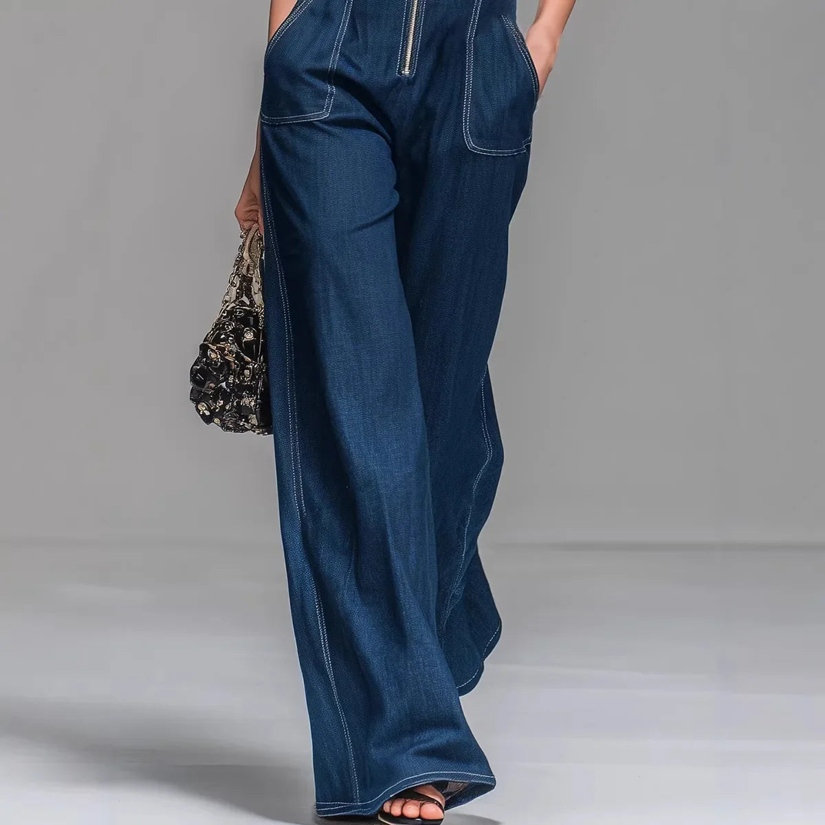 Leni | Bequemer & Stilvoller Damen Jeans-Jumpsuit