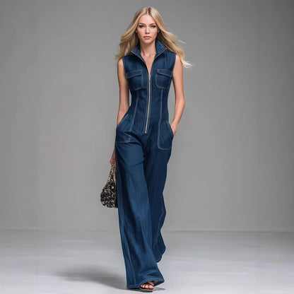 Leni | Bequemer & Stilvoller Damen Jeans-Jumpsuit