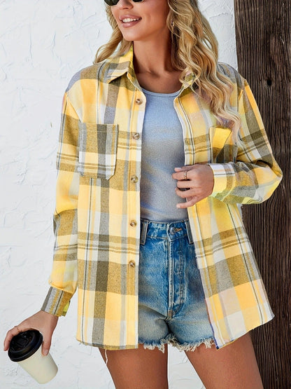 Eva | Kariertes Flanell-Cardiganhemd