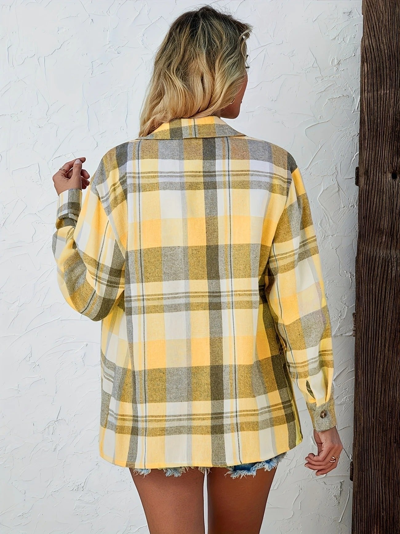 Eva | Kariertes Flanell-Cardiganhemd