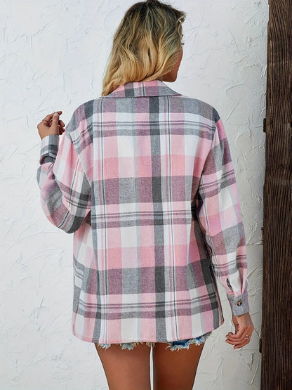 Eva | Kariertes Flanell-Cardiganhemd
