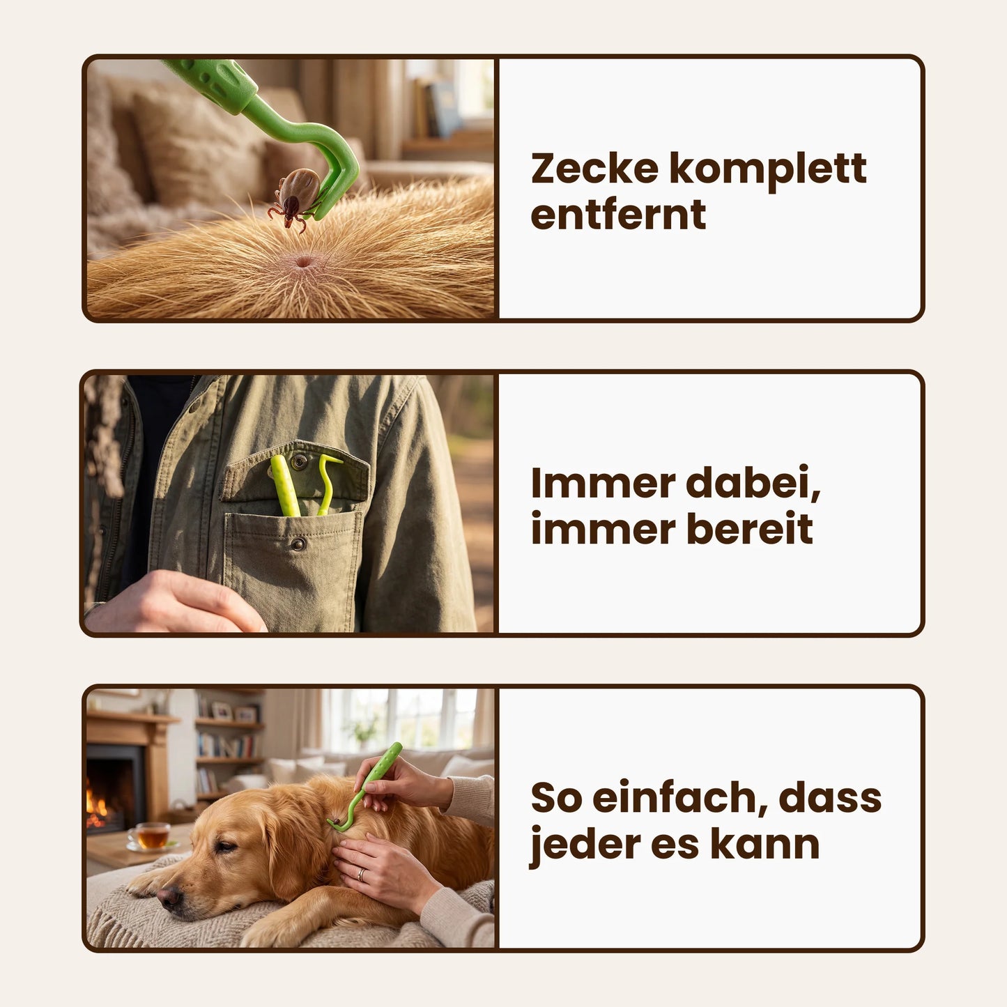 Paw Room™ Zeckenhaken 3er-Set